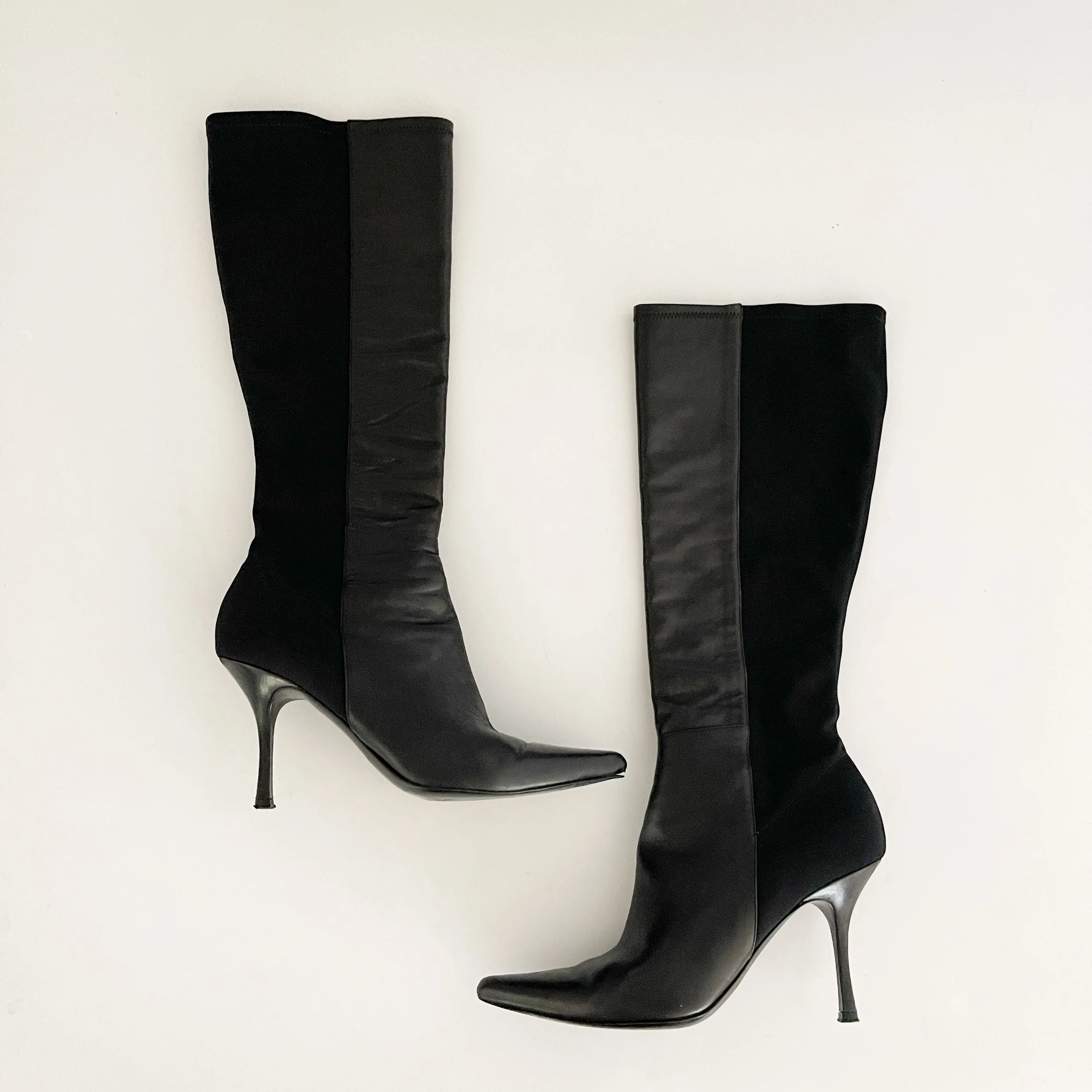 靴 Jimmy choo high heel boot ALIZZE KB 85 | Black Smooth Leather Knee-High Boots | Autumn